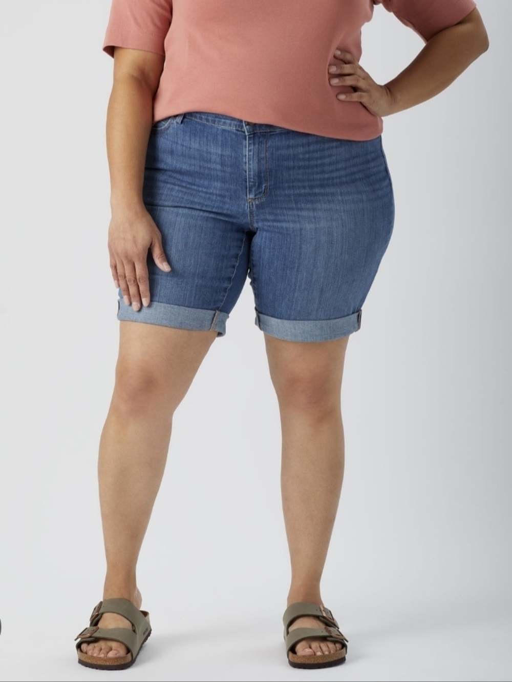 NWT Duluth Trading Co Dark Indigo Flex Denim Label Shorts-Bermuda..size:24W